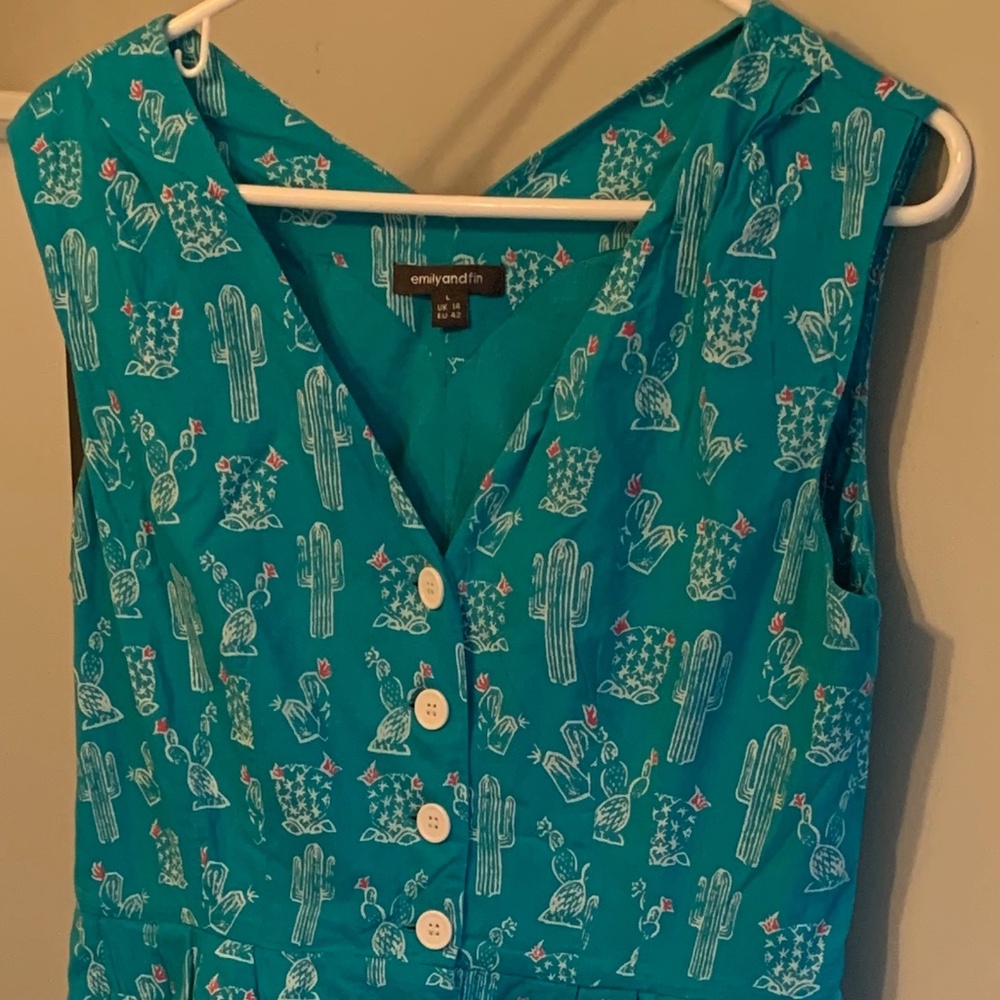 Emily and Fin Scarlet Dress in Cactus Print L